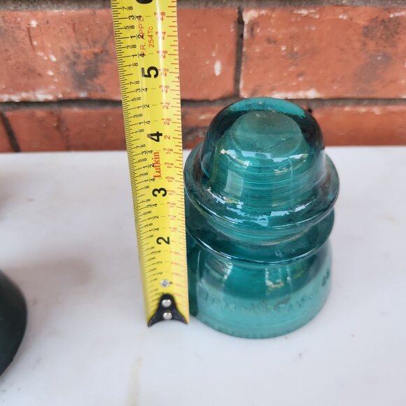 Vintage Hemingray-42 Green Glass Insulator - Picture 7 of 7